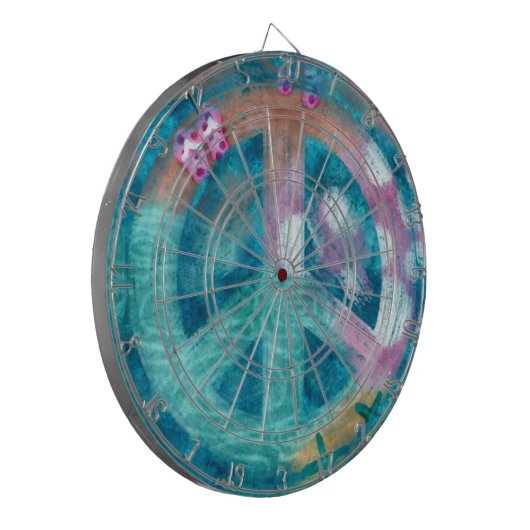 Regelgeving Dartboard w / Darts - Strand Vredesbor Dartbord (Voorkant Links)