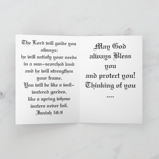 Regelgeving van beloften wenskaart kaart (Binnen)