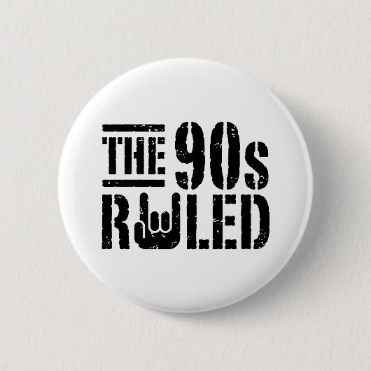 Regelgeving van de jaren '90 ronde button 5,7 cm (Voorkant)
