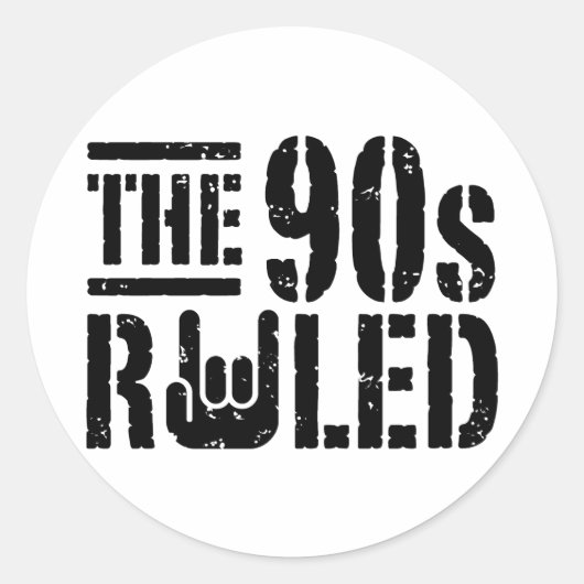 Regelgeving van de jaren '90 ronde sticker (Voorkant)