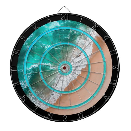 Regelgeving voor de golven op Sandy Beach Dartbord (Voorkant)