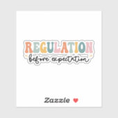 Regelgeving vóór verwachting sticker (Vel)