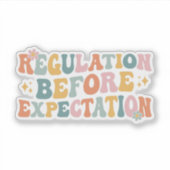 Regelgeving vóór verwachting sticker (Voorkant)