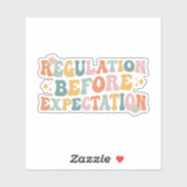 Regelgeving vóór verwachting sticker (Vel)