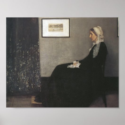 Regeling in grijs en zwart - Moeder van Whistler Poster (Voorkant)