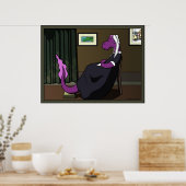 Regeling in het Paars en groen Poster (Keuken)