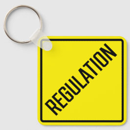 Regeling Metalen Vierkante Sleutelhanger