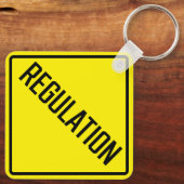 Regeling Metalen Vierkante Sleutelhanger (Achterkant)