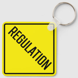 Regeling Metalen Vierkante Sleutelhanger
