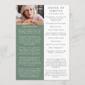 Regeling van de dienst | Foto Eucalyptus Waterverf Programmakaart (Achterkant)