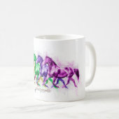 Regellijn voor regenboogpaarden koffiemok (Voorkant rechts)