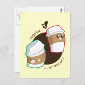 Regelmatig of Decaf? Briefkaart (Voorkant / Achterkant)