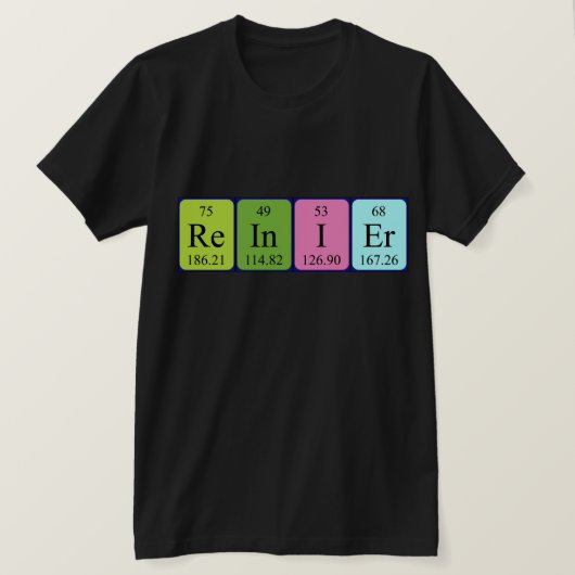 Regelmatig shirt met de naam Reinier (Design voorkant)