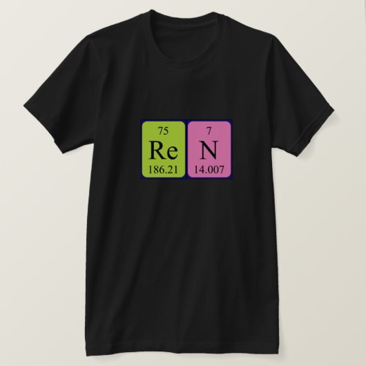 Regelmatig shirt met tabelnaam weergeven (Design voorkant)