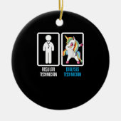 Regelmatig technicus vs. dialyse technicus dabbing keramisch ornament (Voorkant)