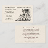 Regelmatig Visitekaartje bibliotheekgedicht (Voorkant / Achterkant)