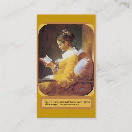 Regelmatig Visitekaartje lezen voor vrouwen (Voorkant)