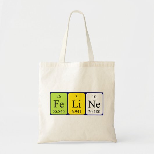 Regelmatige canvas tas met tabelnaam (Voorkant)