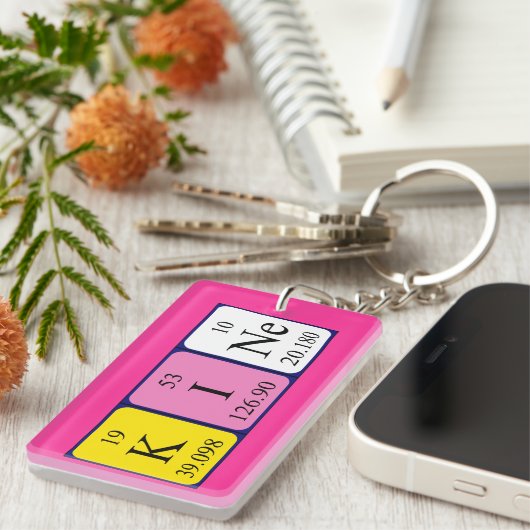 Regelmatige identificatie van tabelnamen sleutelhanger (Voorkant Rechts)