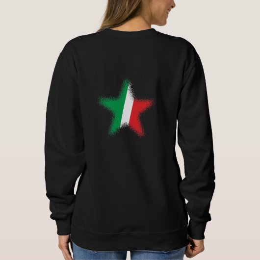 Regelmatige Italiaanse vlag Graffiti Star Graphic  Trui (Achterkant)