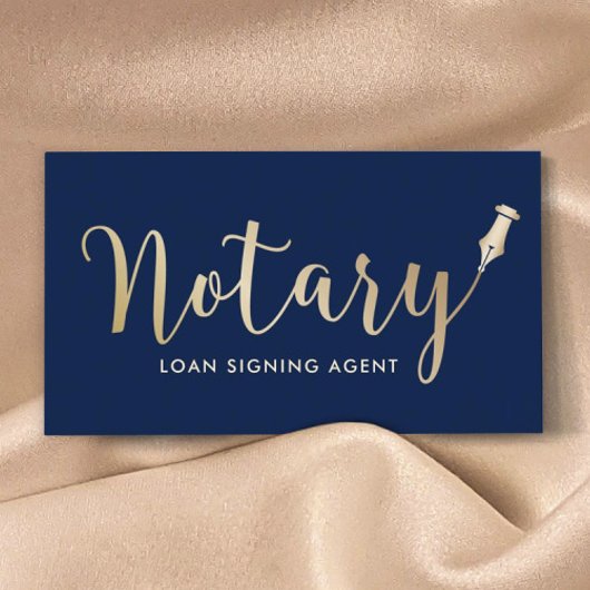 Regelmatige leningtekenaar Navy Blue & Gold Visitekaartje