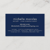 Regelmatige leningtekenaar Navy Blue & Gold Visitekaartje (Achterkant)