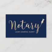 Regelmatige leningtekenaar Navy Blue & Gold Visitekaartje (Voorkant)