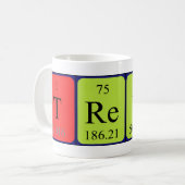 Regelmatige mok van de naam behandelen (Voorkant links)