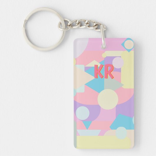 Regelmatige pasta's in Abstract collage Sleutelhanger (Voorkant)