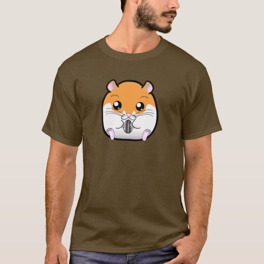 Regelmatige Syrische Oranje witte hamster T-shirt (Voorkant)