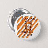 Regelmatige tijger ronde button 5,7 cm (Voorkant /achterkant)