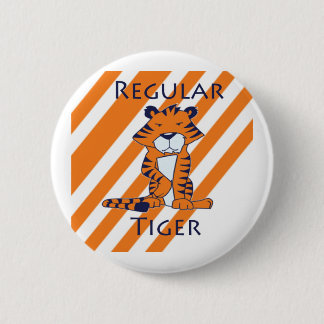 Regelmatige tijger ronde button 5,7 cm