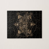 Regelmot in Sacred Geometry - Zwart en goud Legpuzzel (Horizontaal)