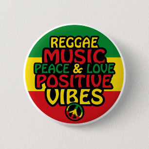 Regelontwerp met positieve quotes en reggadevlag ronde button 5,7 cm
