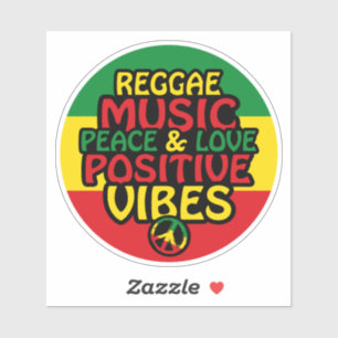 Regelontwerp met positieve quotes en reggadevlag sticker