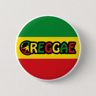 Regelontwerp met reggagevlag-kleuren ronde button 5,7 cm