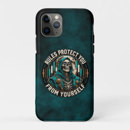 Regels Beschermen Je Tegen Jezelf Teal Smoke Reape Case-Mate iPhone Case