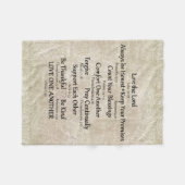 Regels betreffende de bijbelse versie fleece deken (Voorkant (Horizontaal))