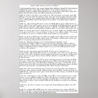 Regels die Kinderen niet willen leren Poster