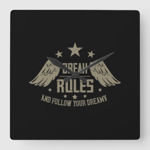 Regels doorbreken en je droombeeld volgen vierkante klok