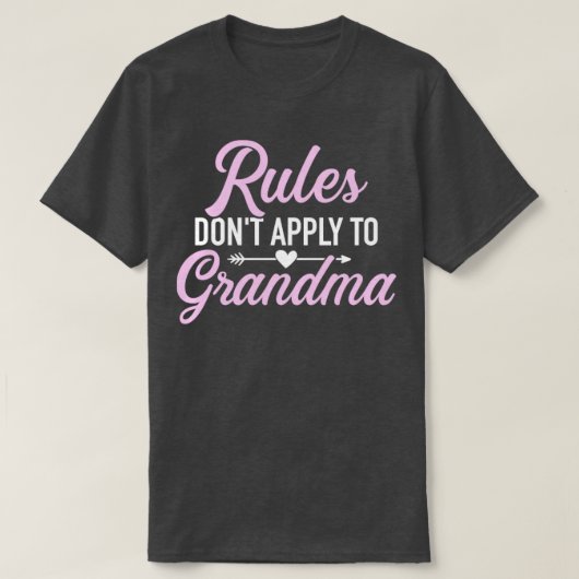 Regels niet van toepassing op oma t-shirt (Design voorkant)