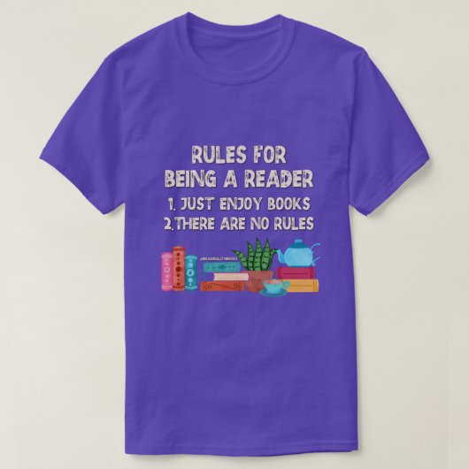 Regels om een lezer te zijn t-shirt (Design voorkant)