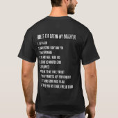 Regels om mijn dochter te daten t-shirt (Achterkant)