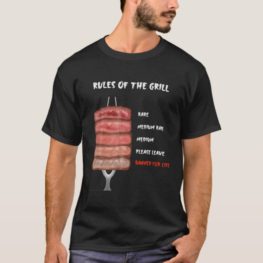 Regels van de Grill Funny Grilling Gifts T-shirt (Voorkant)