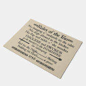 Regels van de Inn, 18e eeuwse Innkeeper Sign. Deurmat (Schuin)