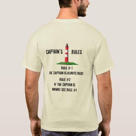 Regels van de Kapitein T-shirt (Achterkant)