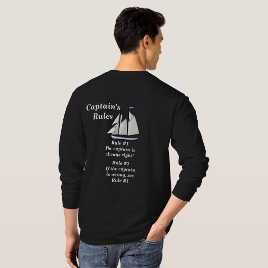 Regels van de kapiteins t-shirt (Achterkant volledig)