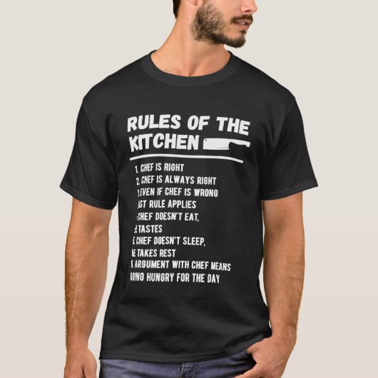 Regels Van De Keuken Chef Shirt Koken (Voorkant)