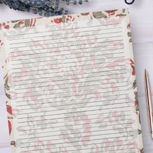 Regels van het college Retro Red Mid Century  Desi Notitieblok