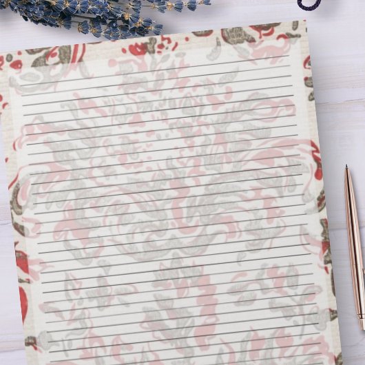 Regels van het college Retro Red Mid Century Desi Notitieblok